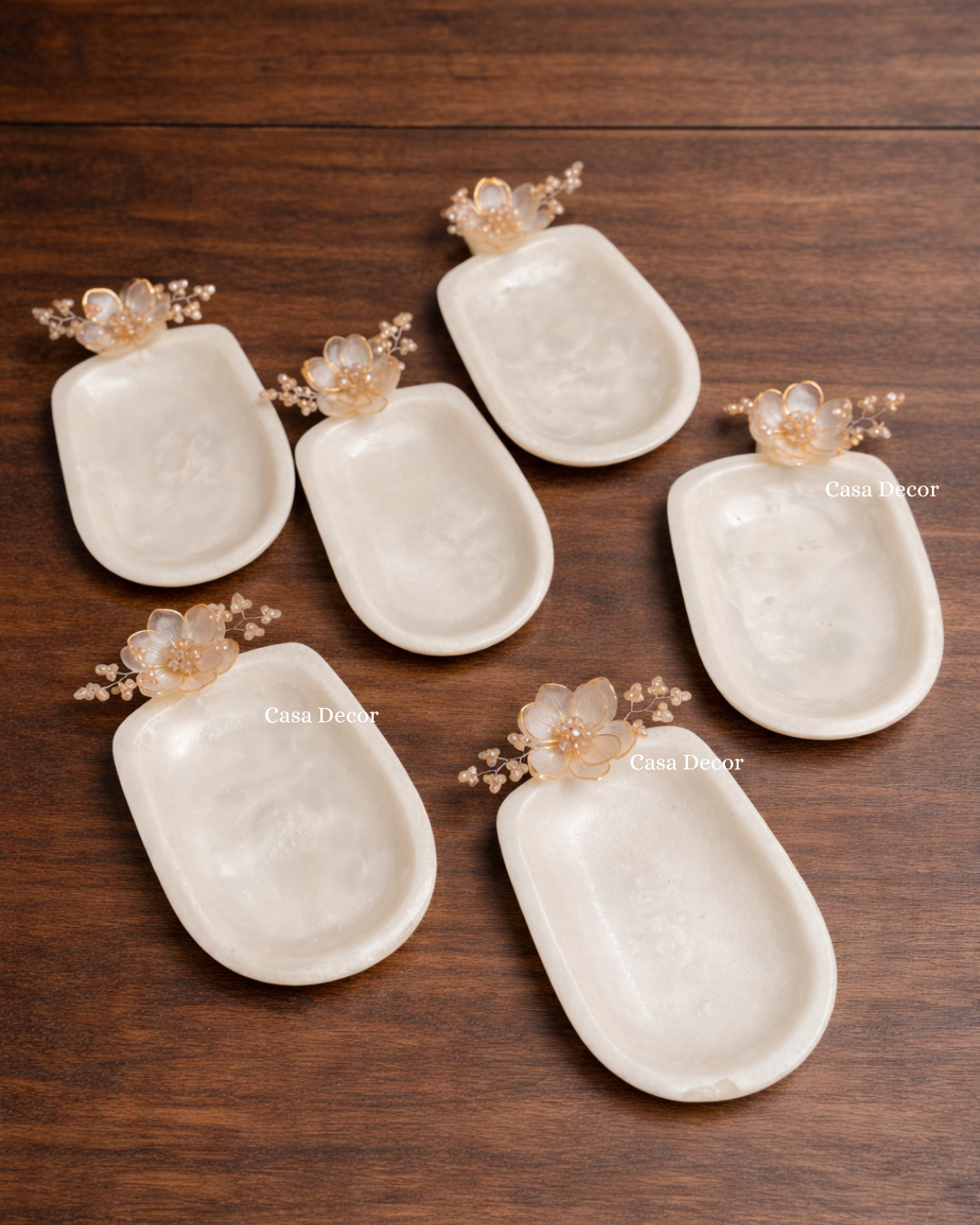 Embellished Resin Spoon Rests Set of 6