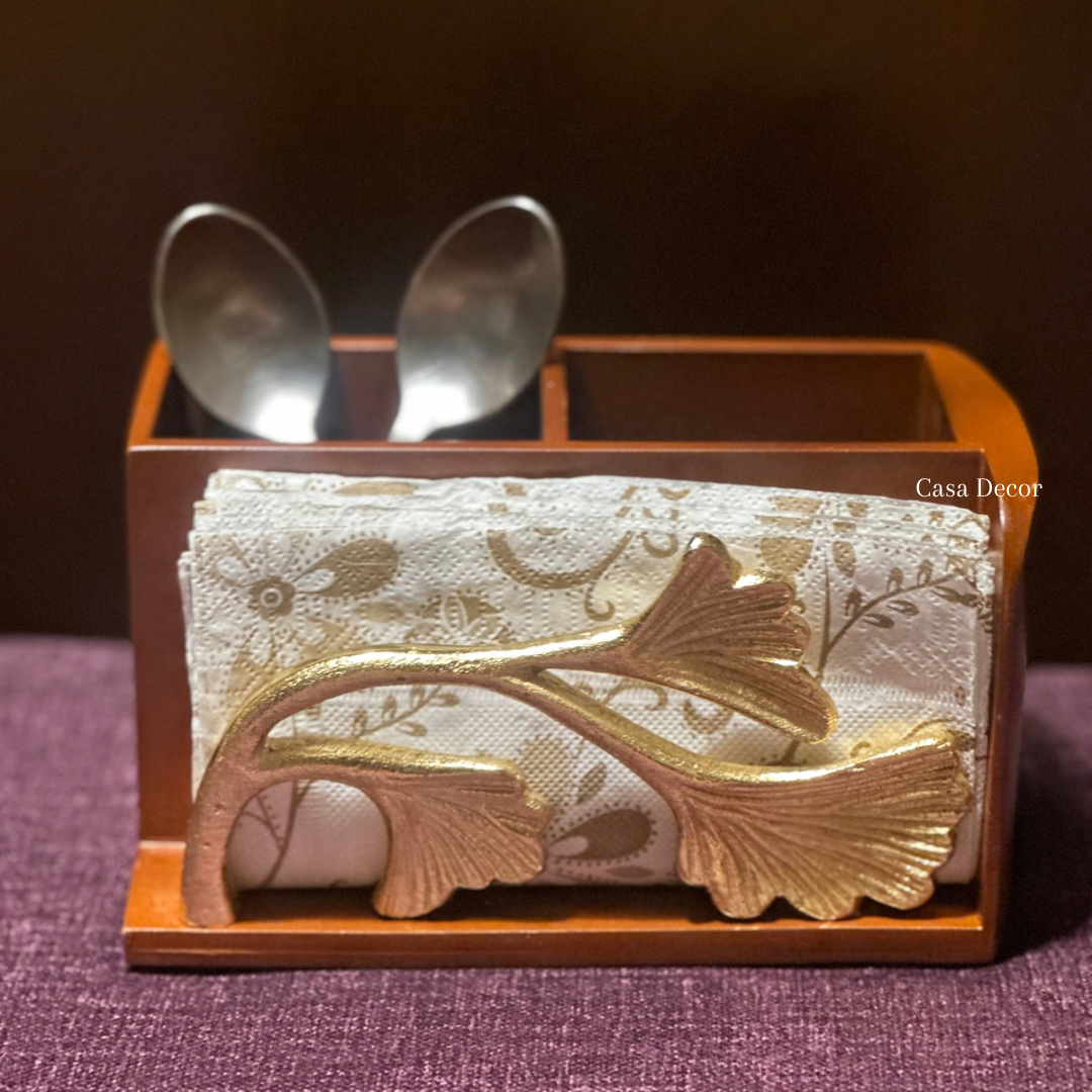 Flower Cutlery & Tissue Holder