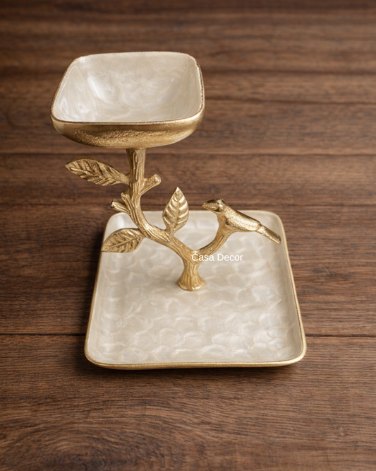 Pearl Polish Bird Chip-Dip Platter