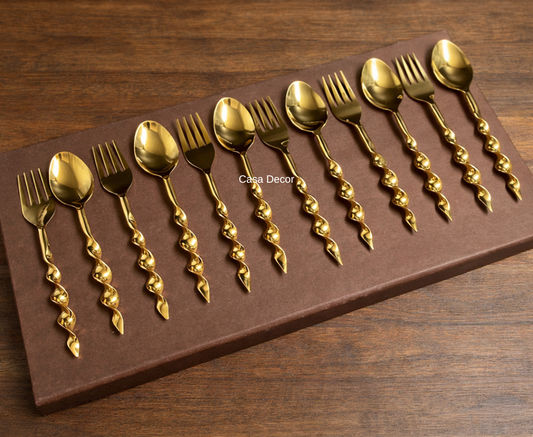 Twisted Spoon & Fork Set