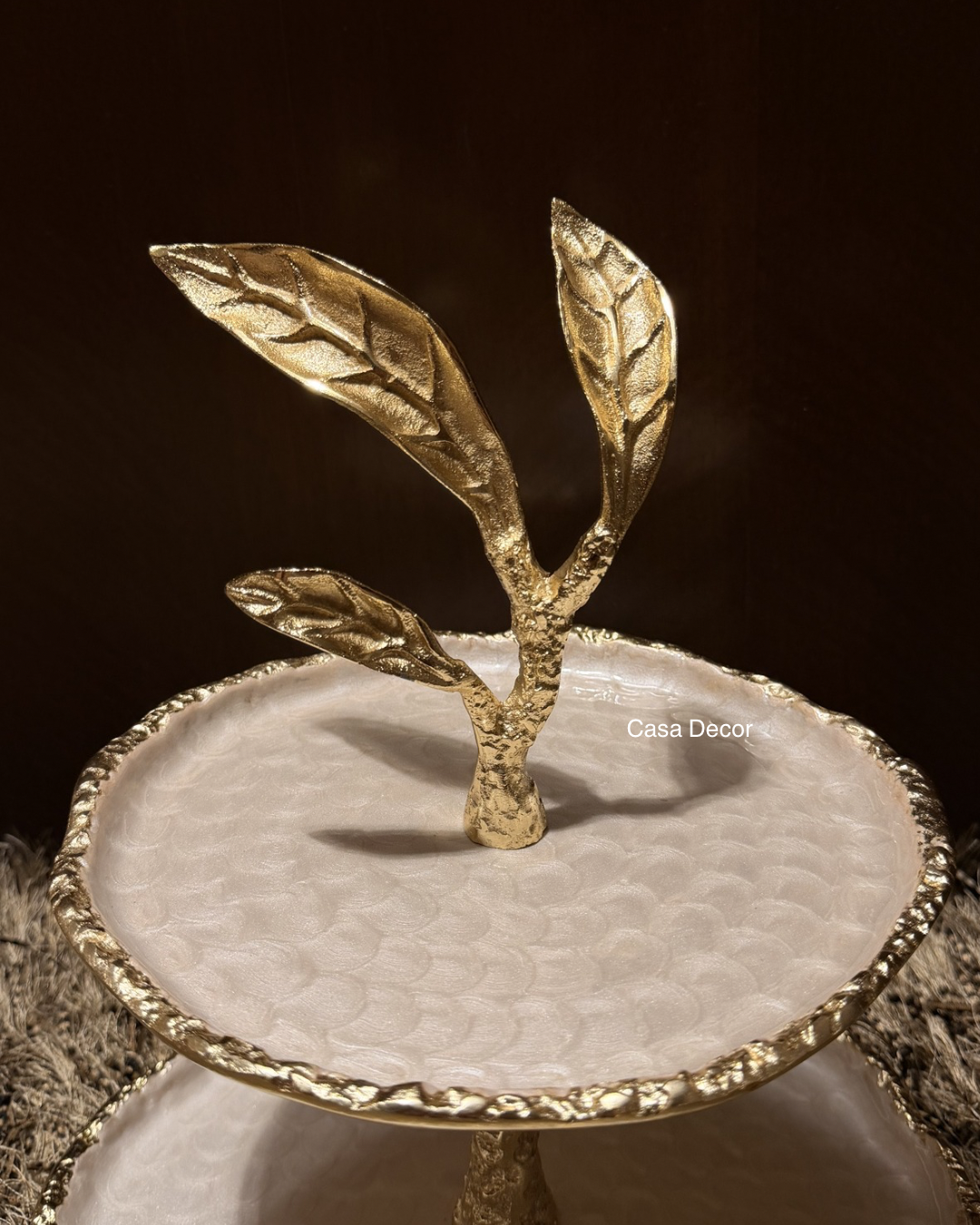 Mother of Pearl Polish & Meenakari Coating Dessert Stand