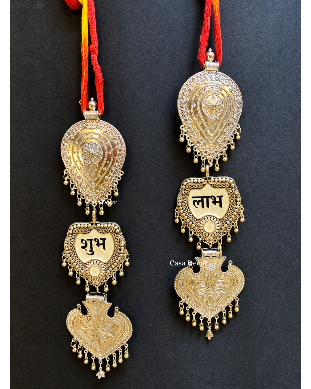 Traditional German Silver Toran with Side Hangings Combo