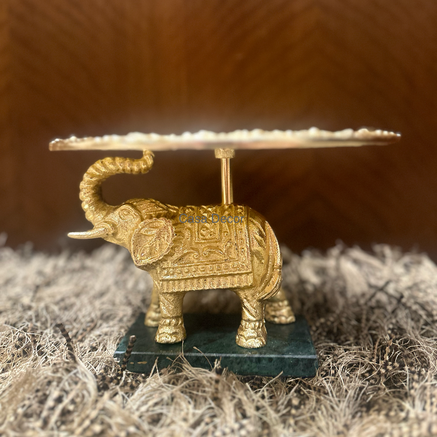 Return Favour (Bundle Offer): Meenakari Golden Elephant Stand