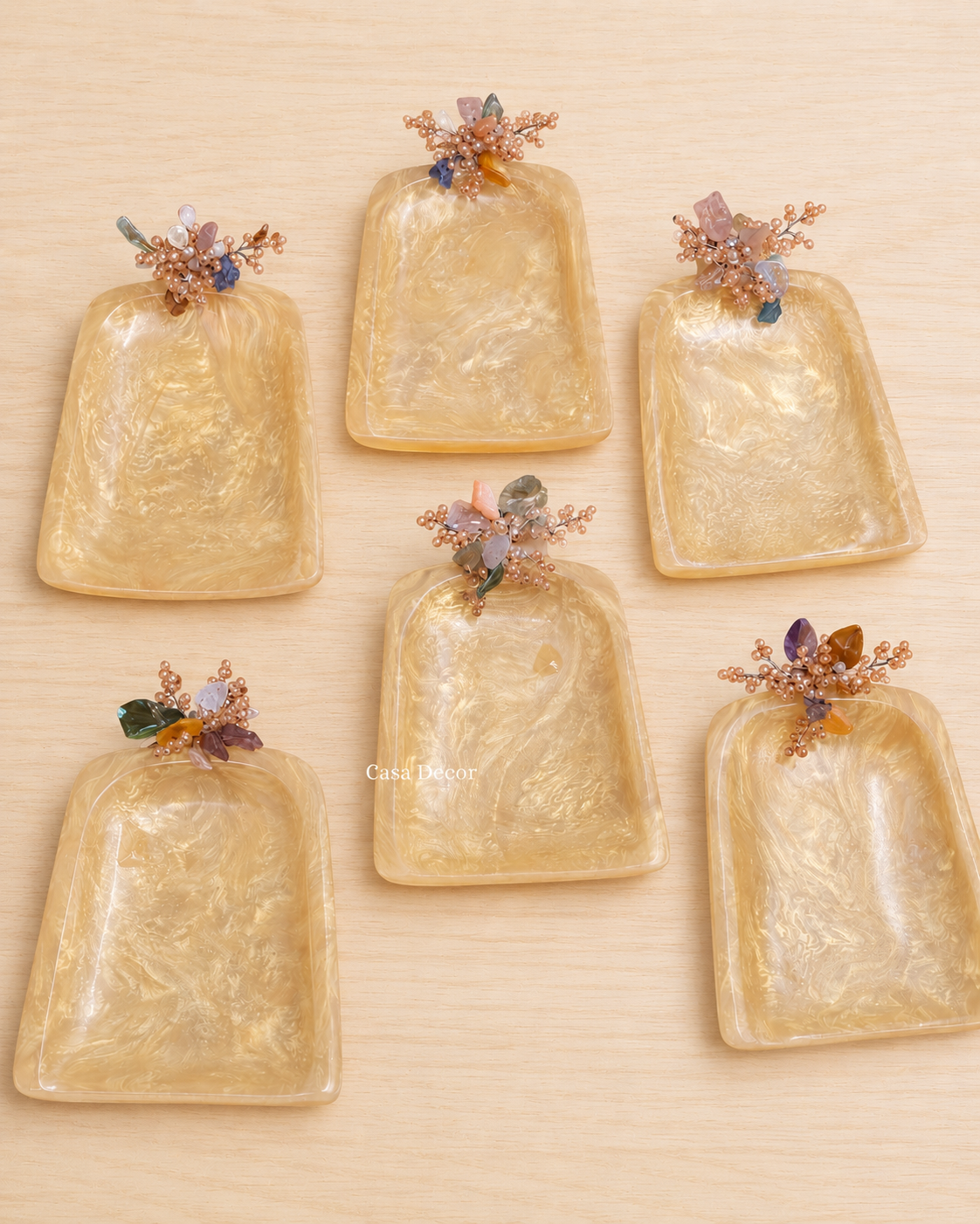 Embellished Resin Spoon Rests set of 6