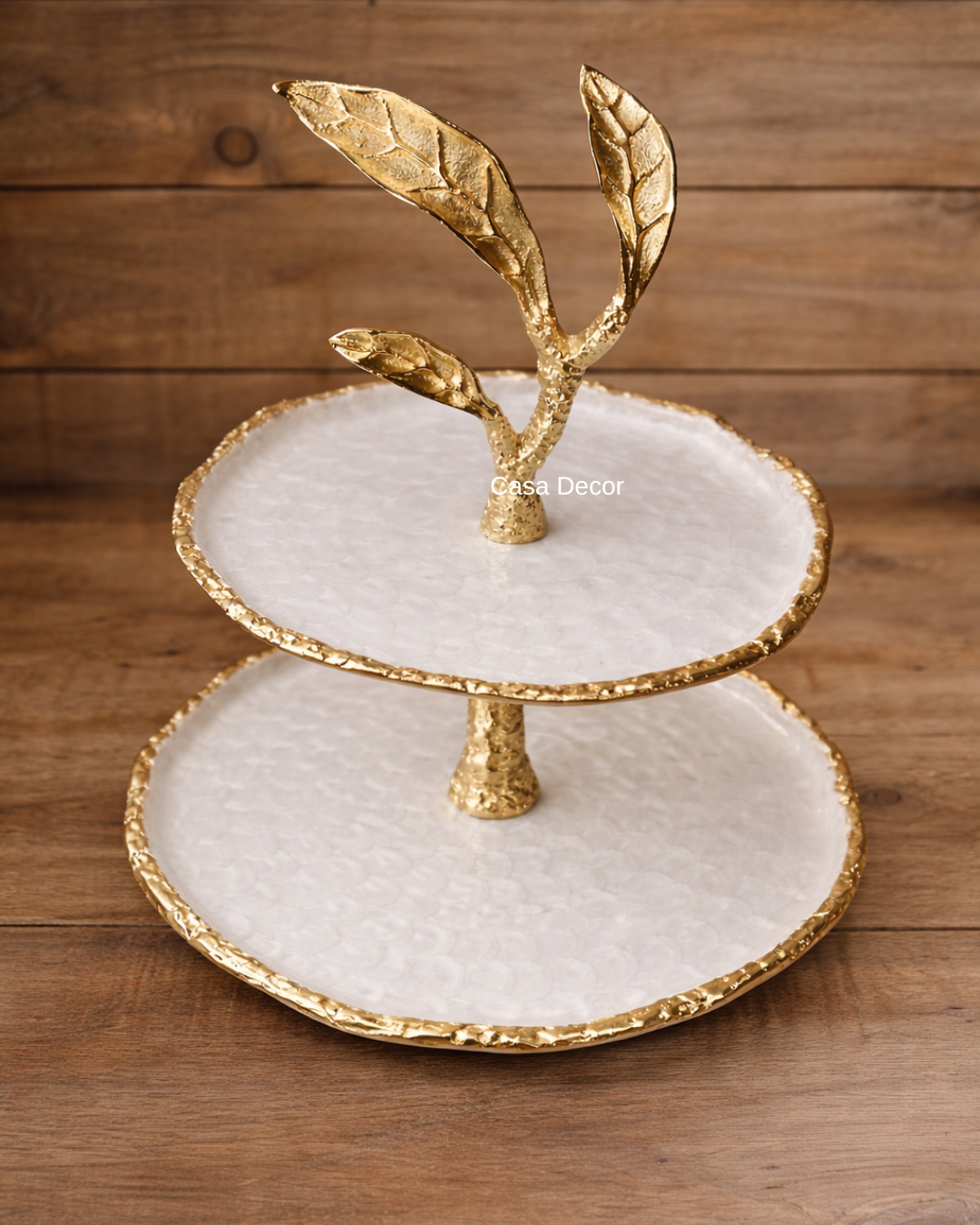 Mother of Pearl Polish & Meenakari Coating Dessert Stand