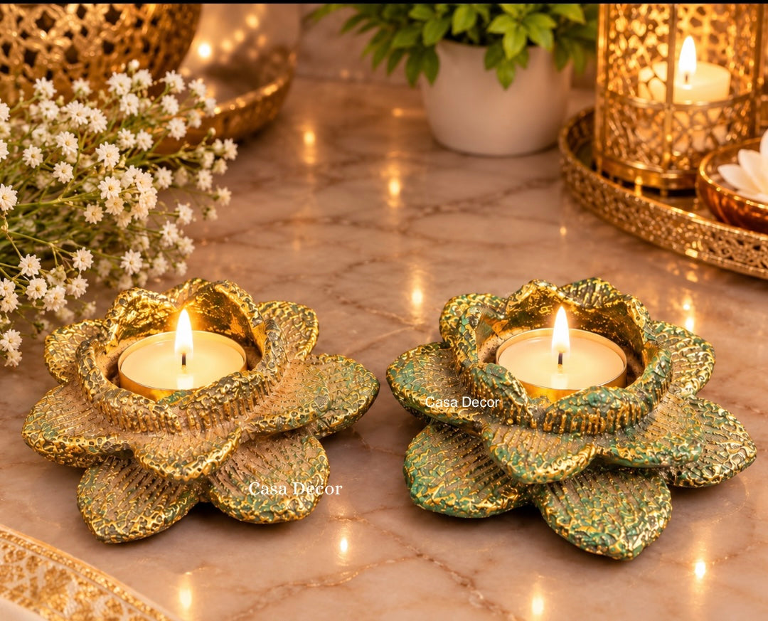 Floral  Tealight Holder Set