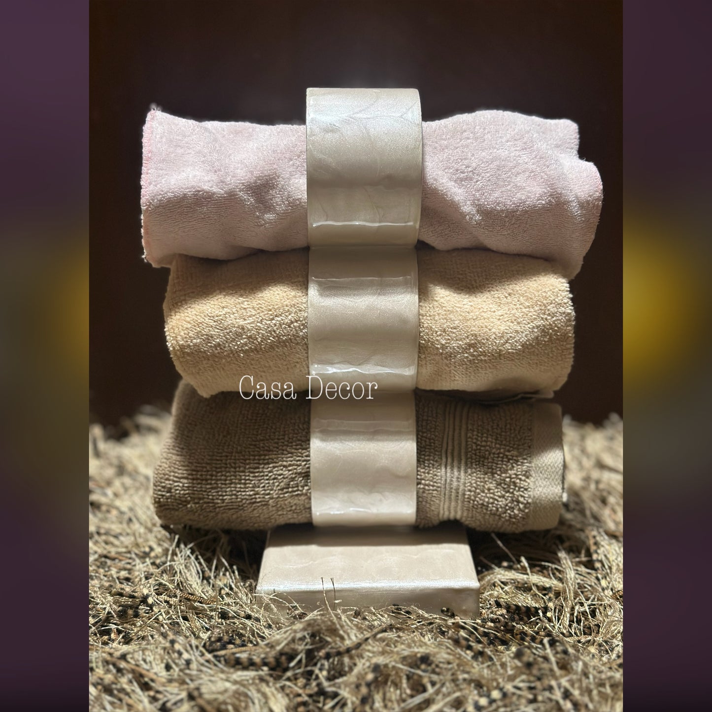 Mother of Pearl Polish Towel Holder