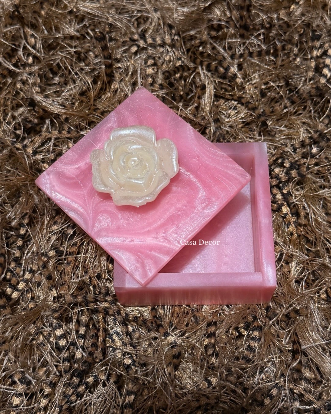 Pink Resin Coin Boxes
