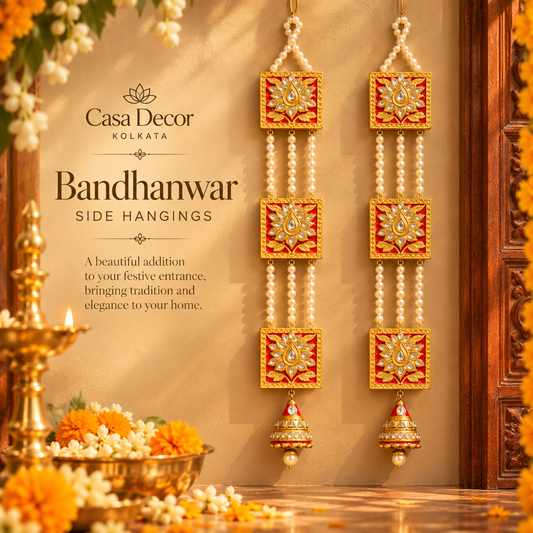 Royal Red Bell Side Hangings