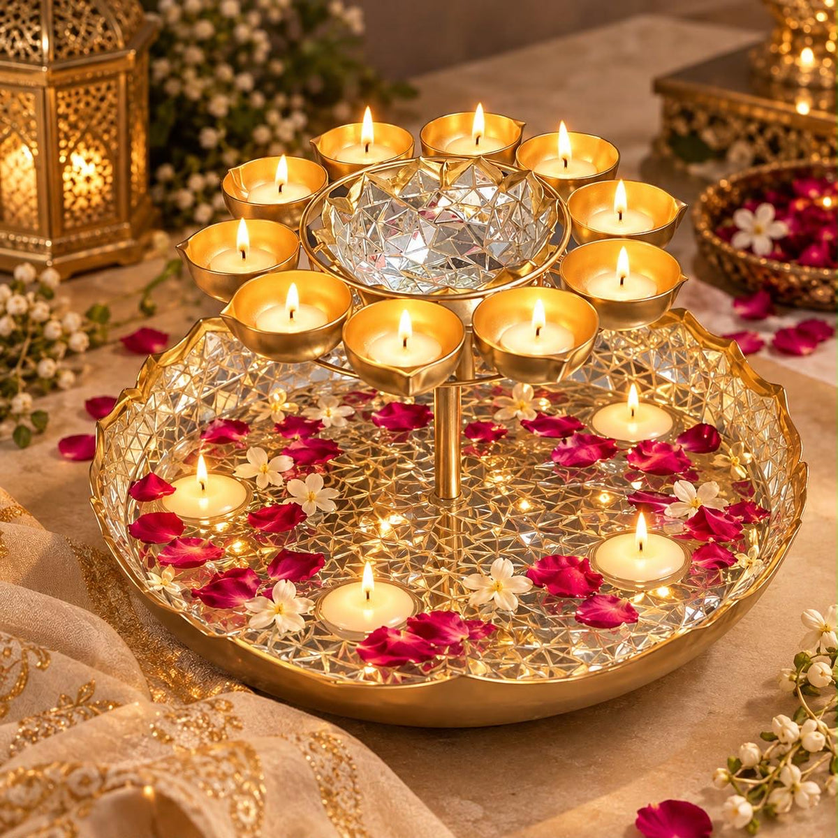 Mosaic Diya Urli
