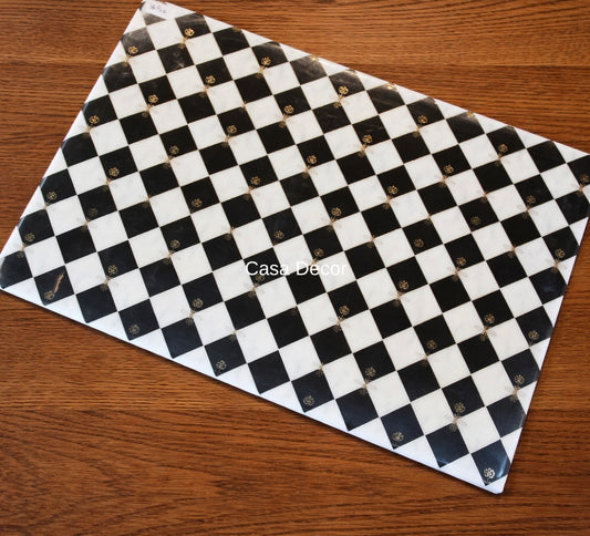 Black Check Board Digital MDF Mats