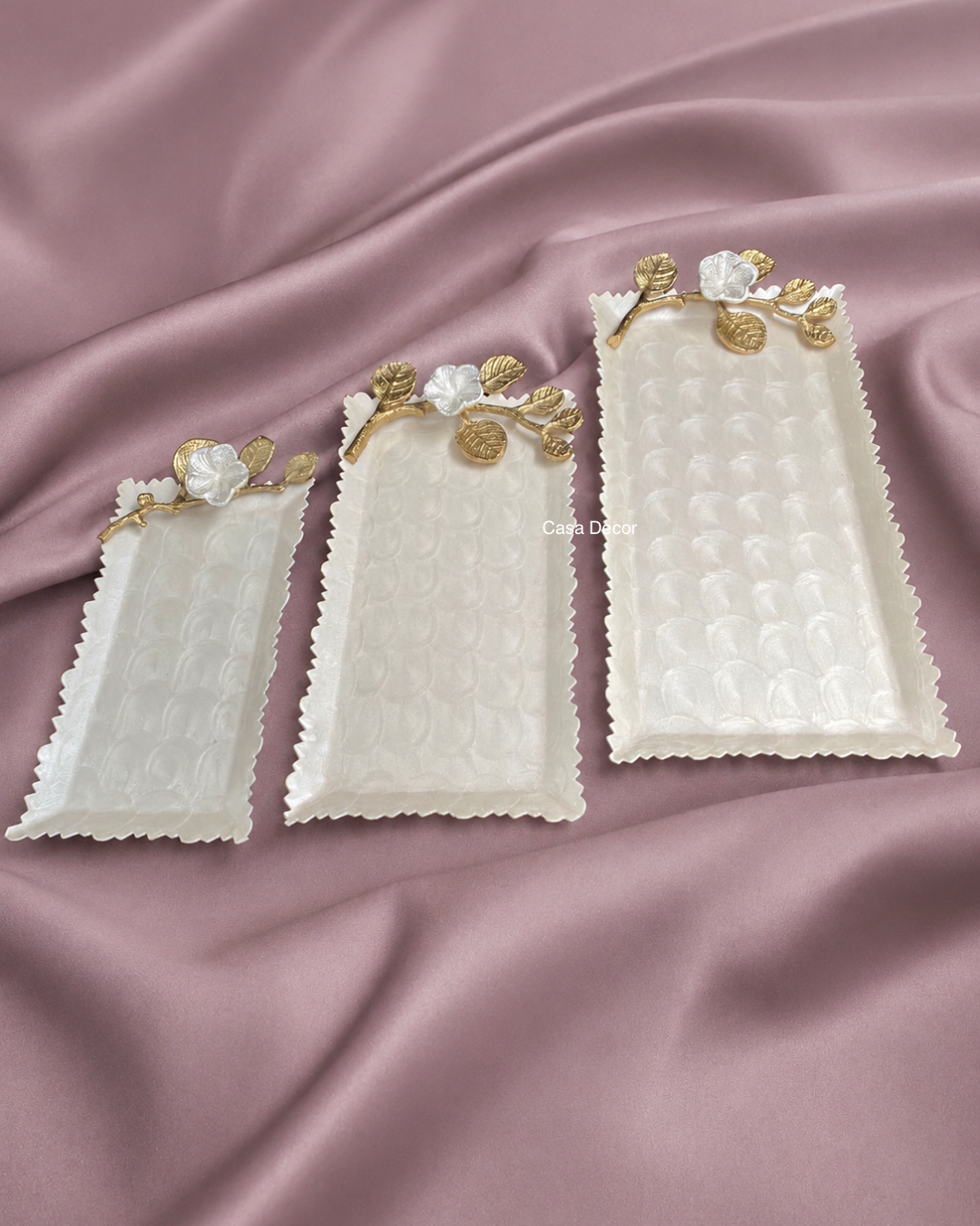 Pearl Polish Platter Set of 3