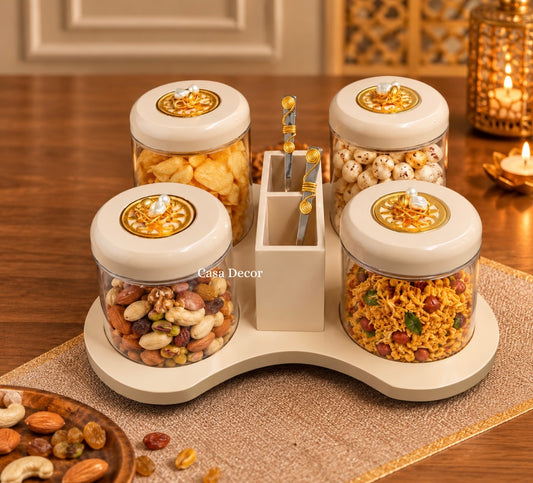 Elegant Ivory Airtight Jar Sets
