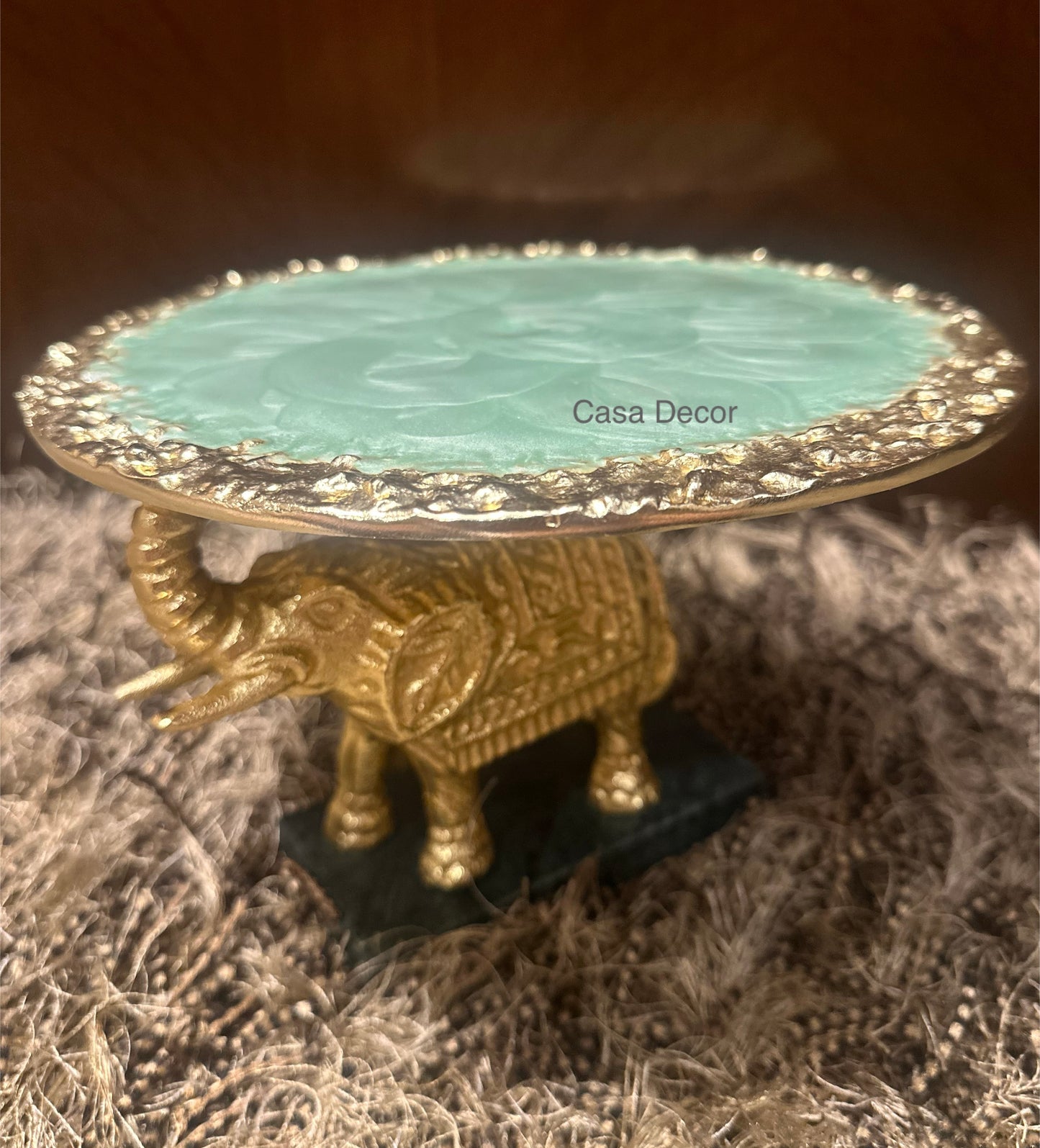 Return Favour (Bundle Offer): Meenakari Golden Elephant Stand