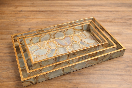 Agate Digital Print Tray Set