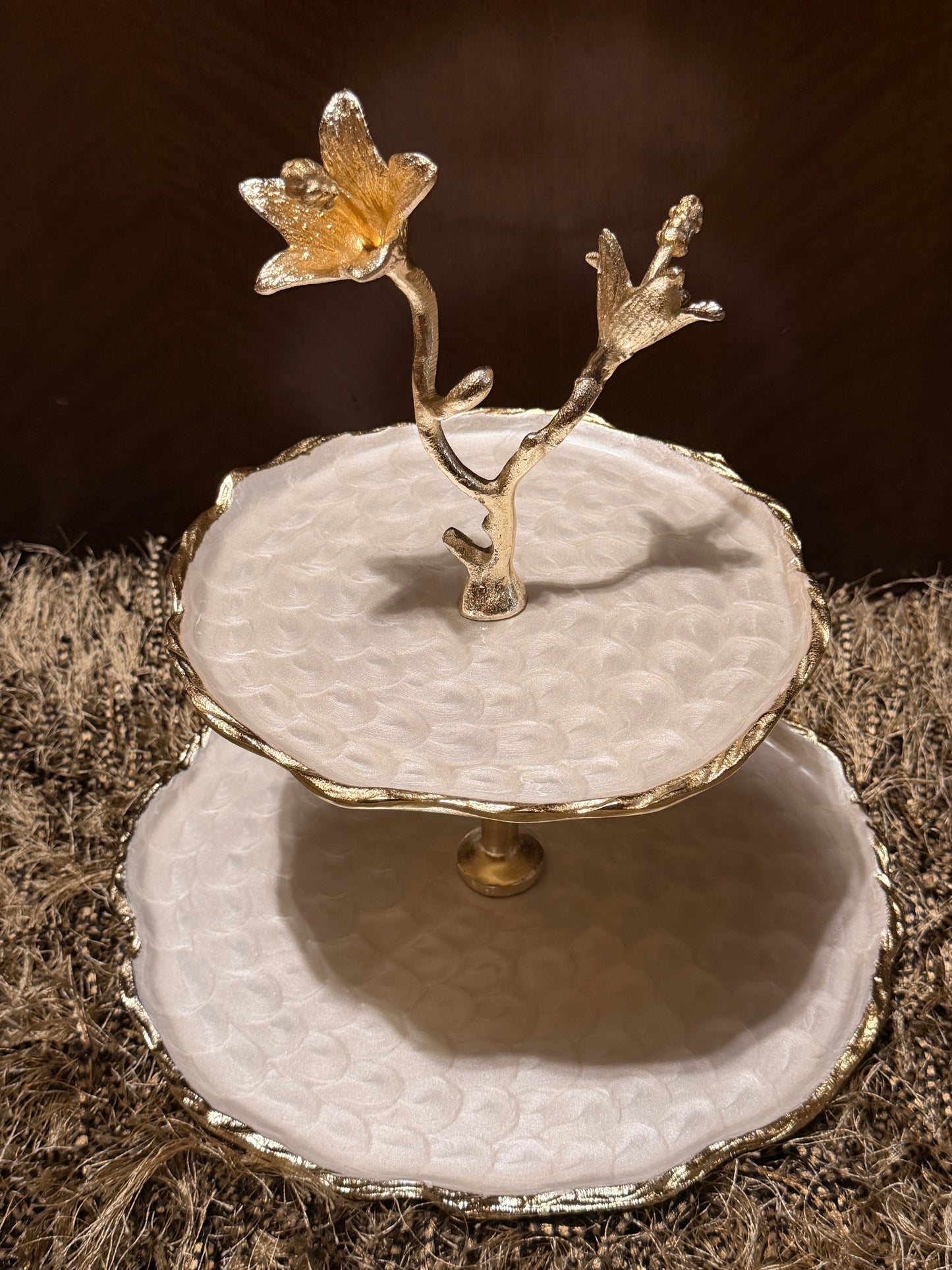 Pearl Polish Dessert Stand with Food Safe Meena Coating