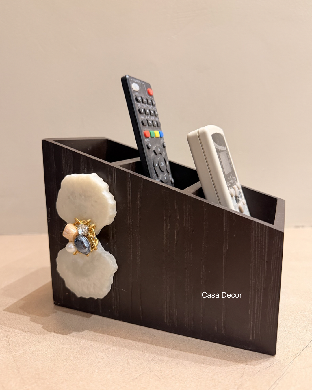 Agate Stone Wooden Multifunctional Organiser