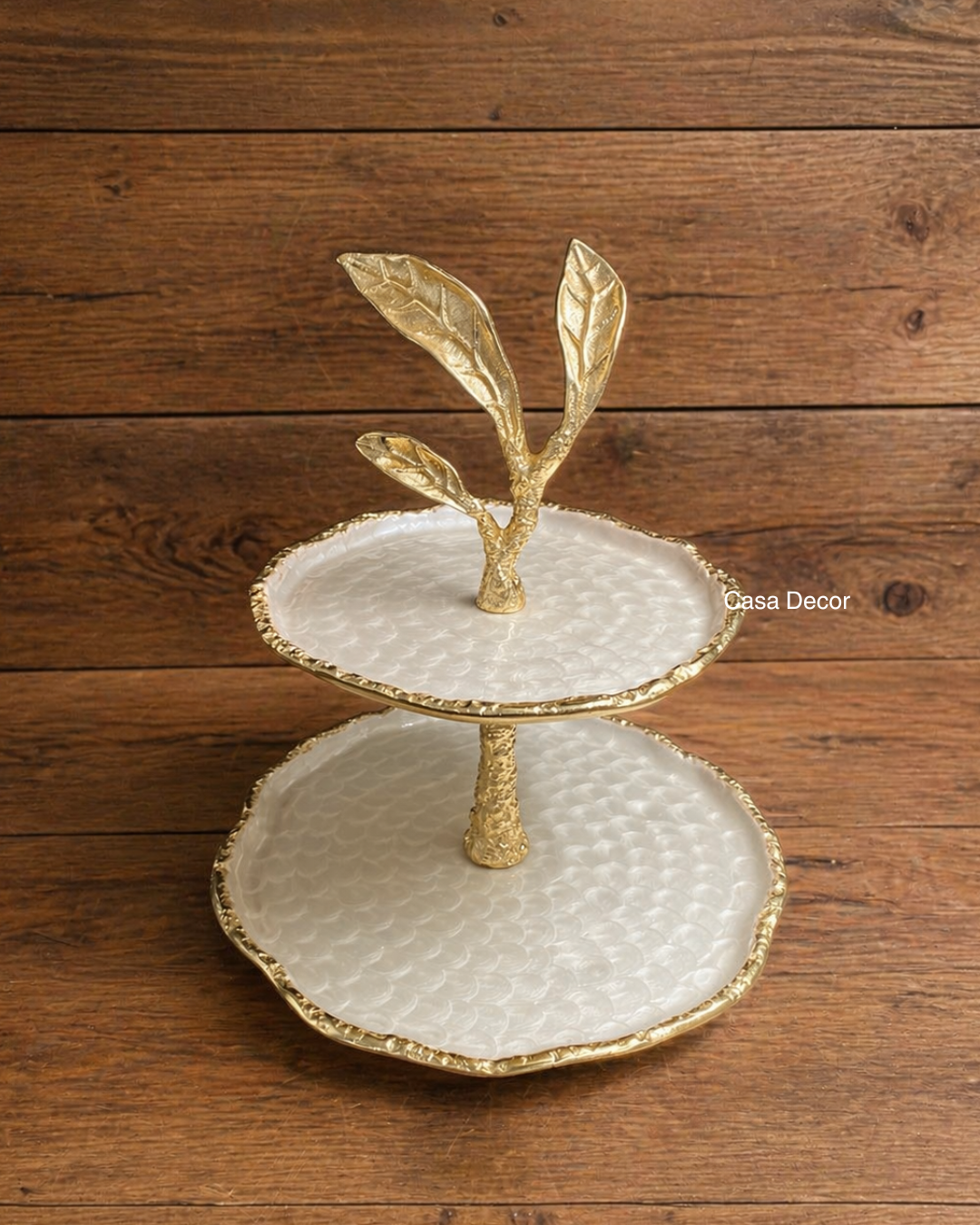 Mother of Pearl Polish & Meenakari Coating Dessert Stand