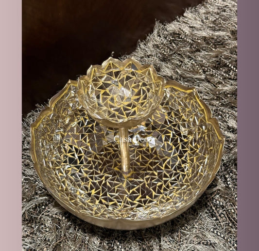 Mosaic Urli with Detachable Center Stand