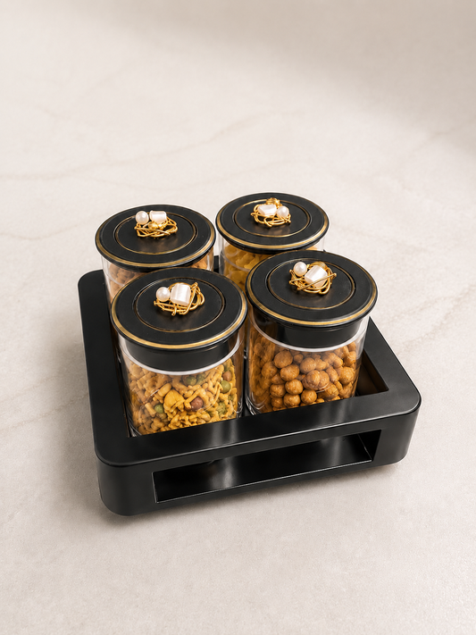 Rotating Airtight Jars Set