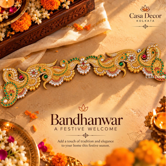 Golden Cutwork Kundan Toran