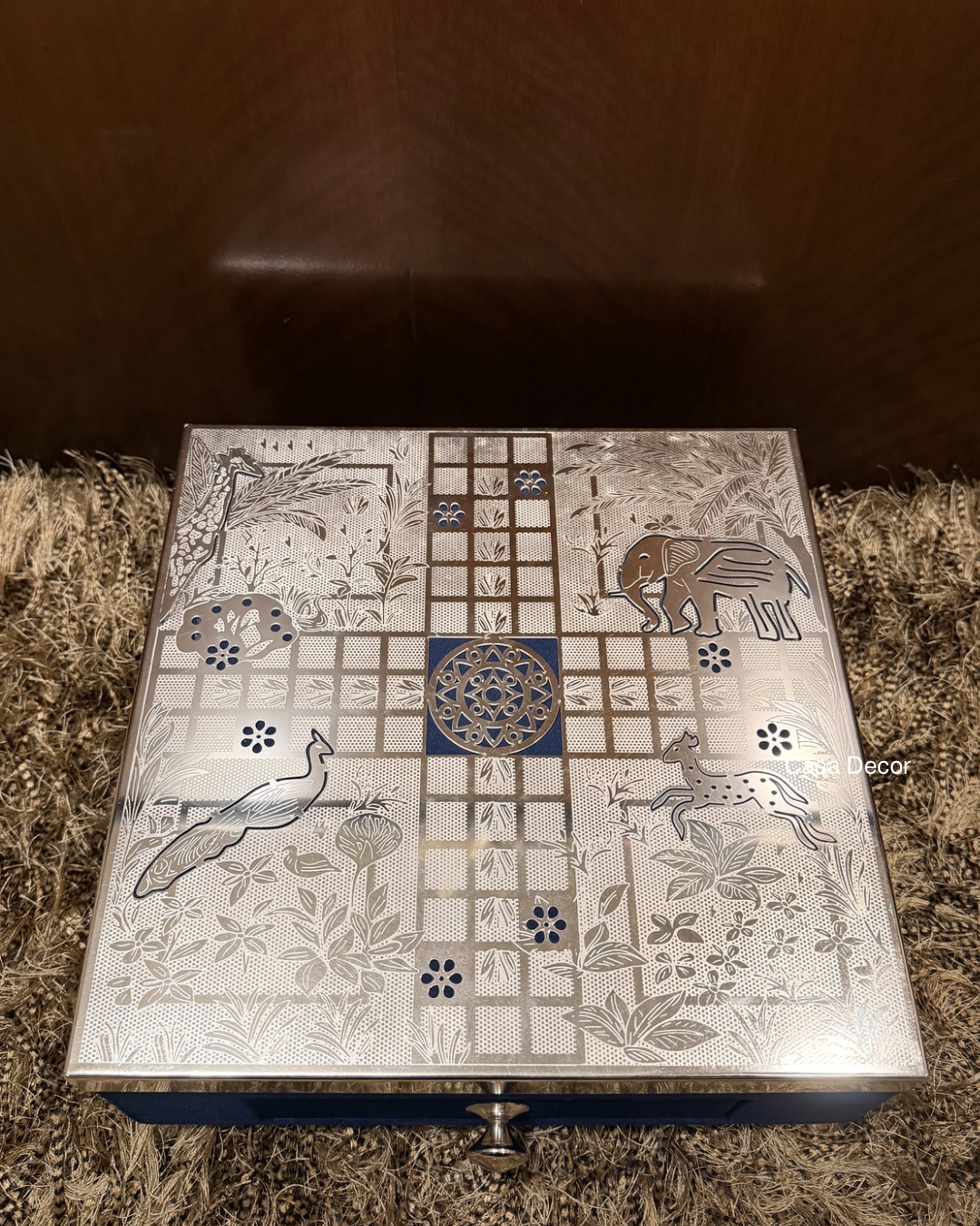 Designer Ludo Table - German Silver