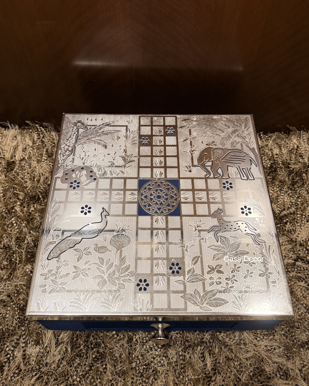 Designer Ludo Table - German Silver