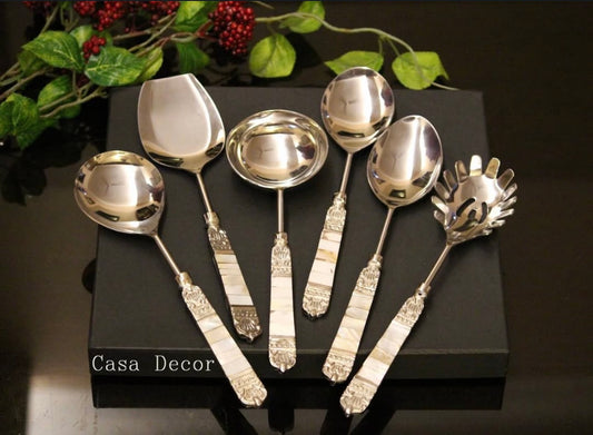 Mother of Pearl Serving Set of 6