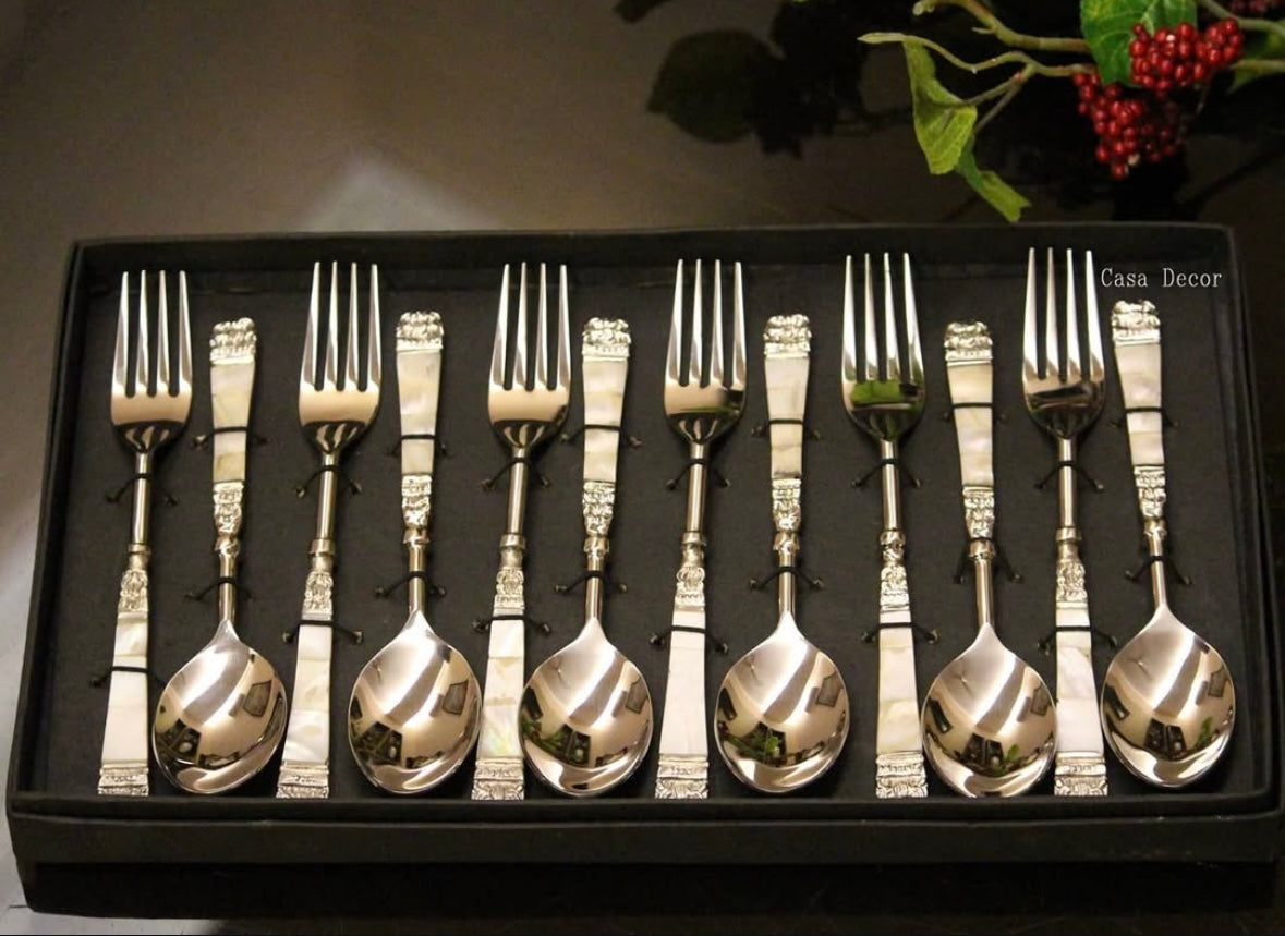Mother of Pearl Cutlery Set of 12