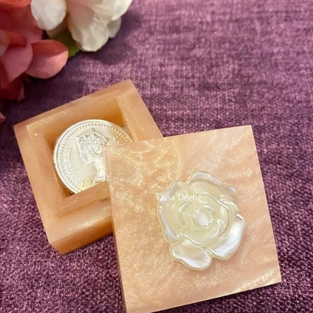 Resin Flower Coin Boxes